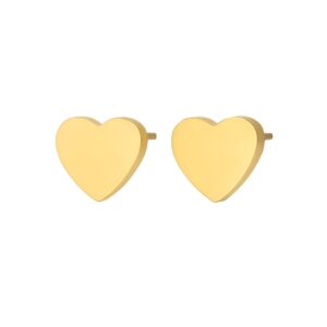 Zarcillos de Corazón Dorado