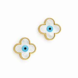 Zarcillos Trébol Nácar Eye