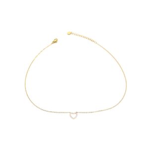 Cadena dorado con colgante de corazón