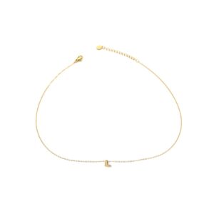 Collar dorado con colgante de letra L