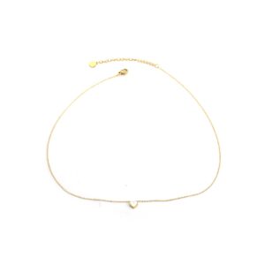Cadena dorado con corazón de nácar