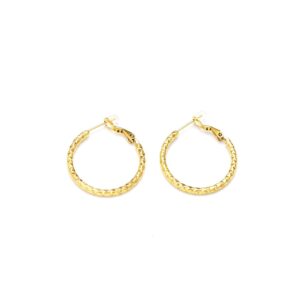 Pendientes de aro con textura geométrica